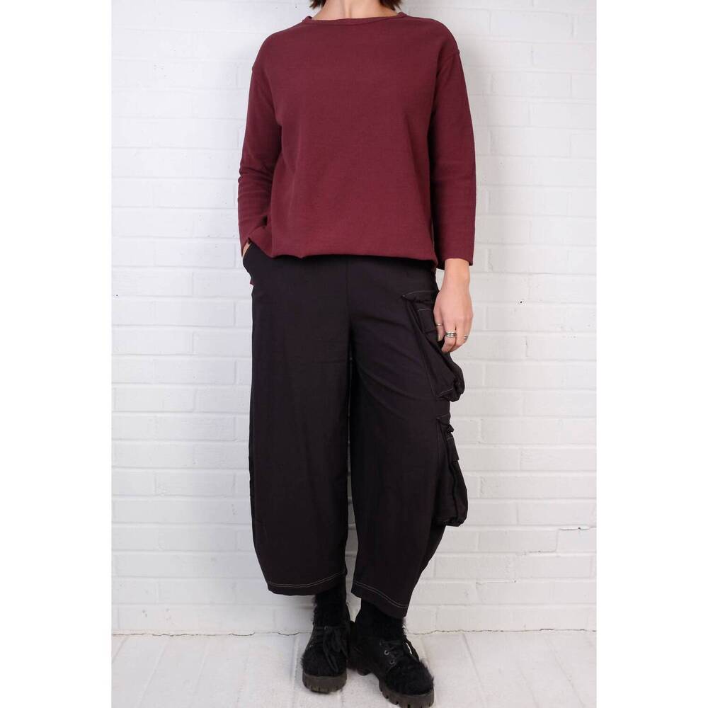 NEW RUNDHOLZ BLACK LABEL cargo pocket trousers in black